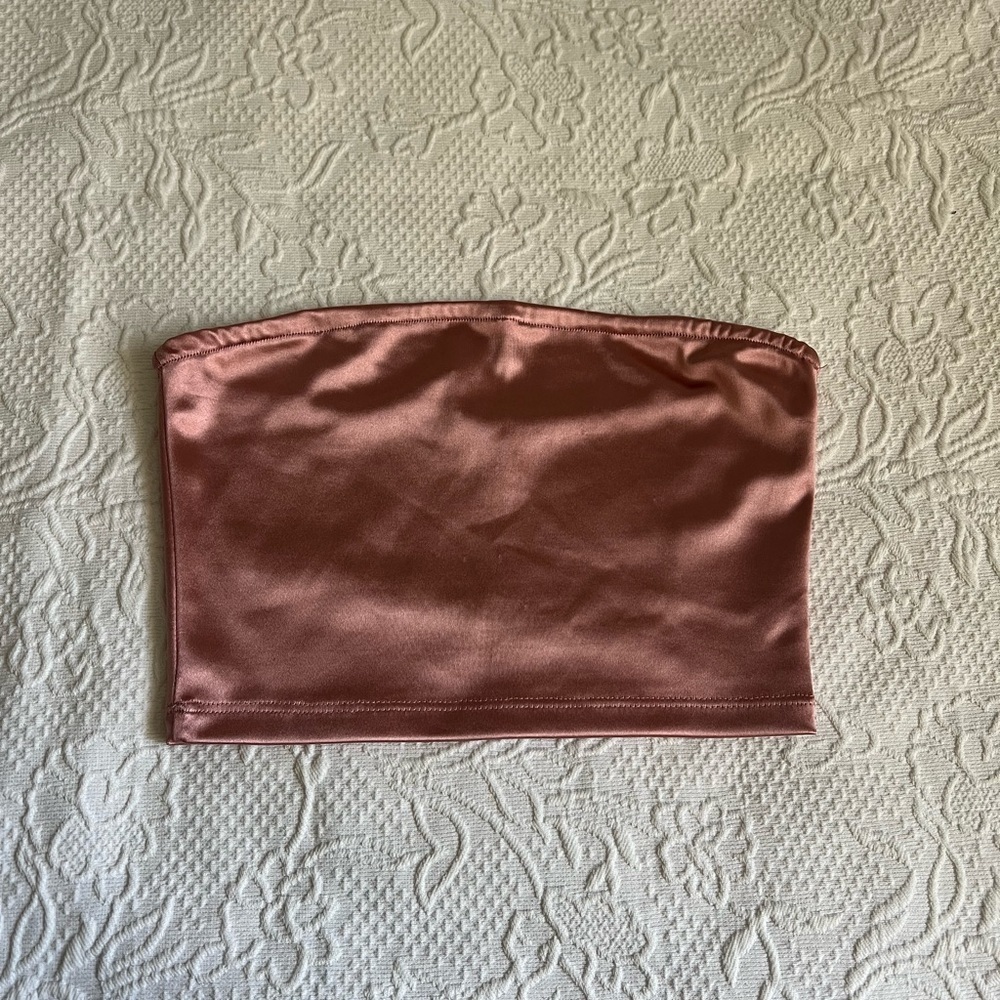 Satin Pink Tube Top